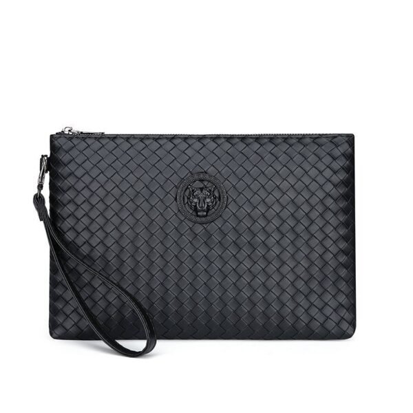 Lion Head Soft Leather Clutch Bag.